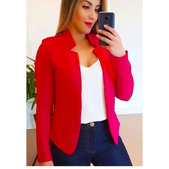Various Jackets & Blazers - New Lightweight Red Fall Blazer Sz XS